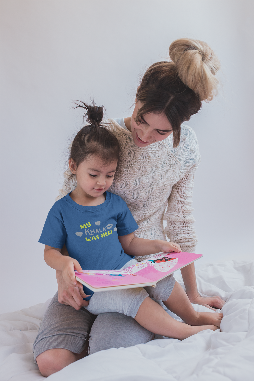 Khala Was Here Eid Half Sleeves T-Shirt For Girls -KidsFashionVilla