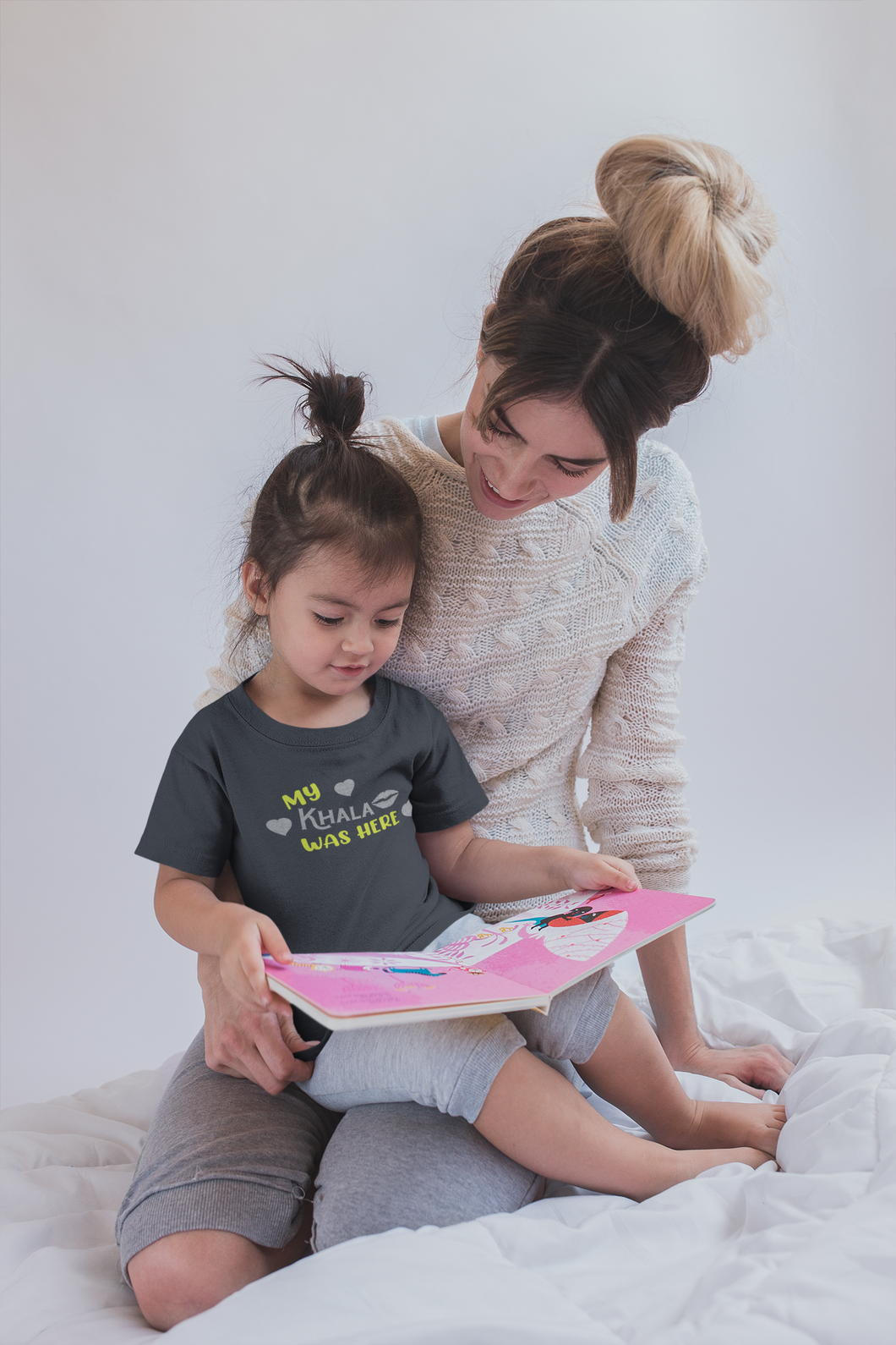 Khala Was Here Eid Half Sleeves T-Shirt For Girls -KidsFashionVilla