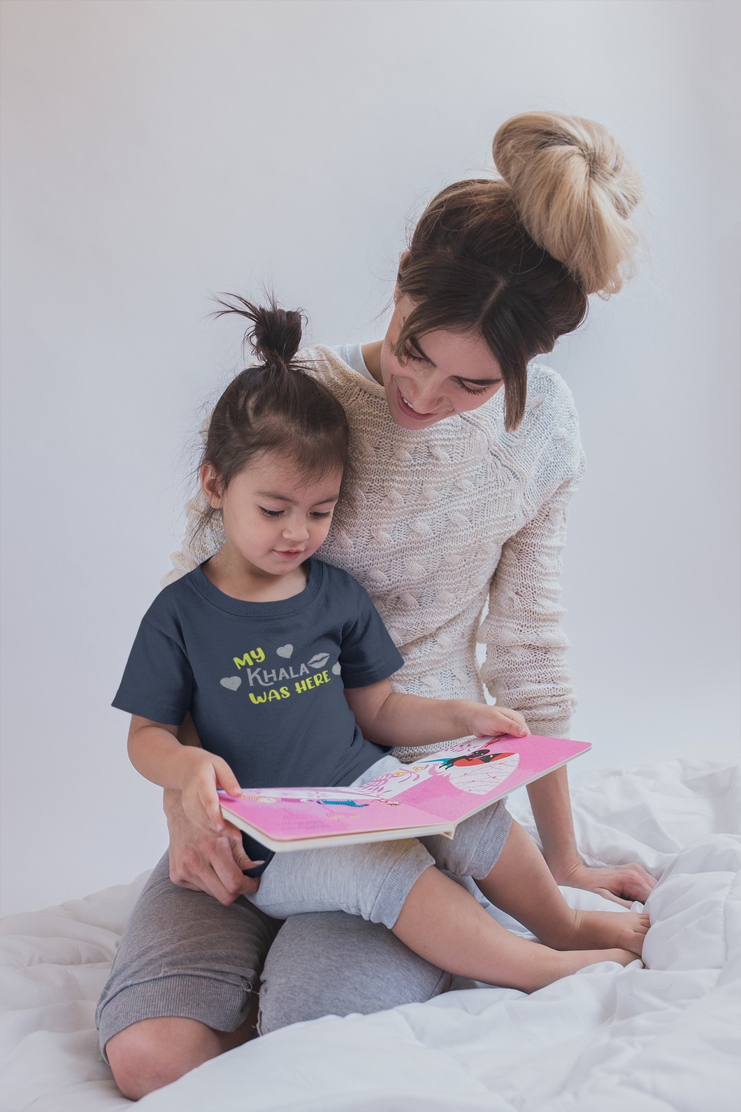 Khala Was Here Eid Half Sleeves T-Shirt For Girls -KidsFashionVilla