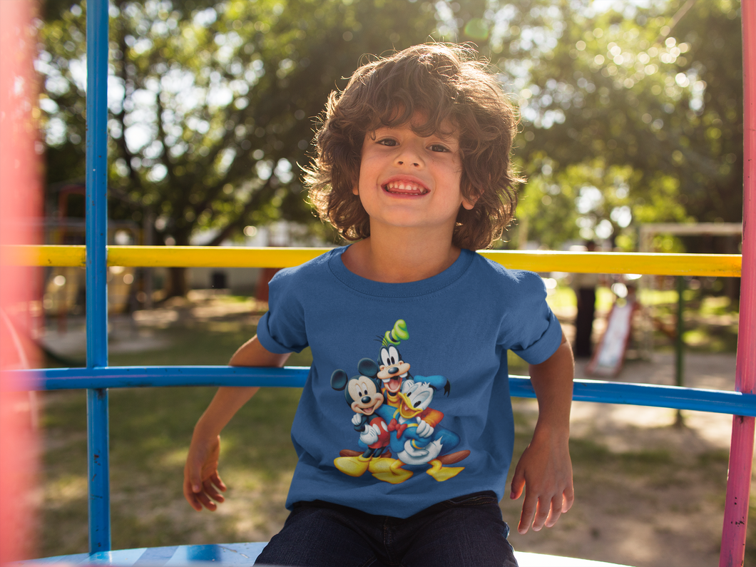 Cute Cartoon Half Sleeves T-Shirt for Boy-KidsFashionVilla