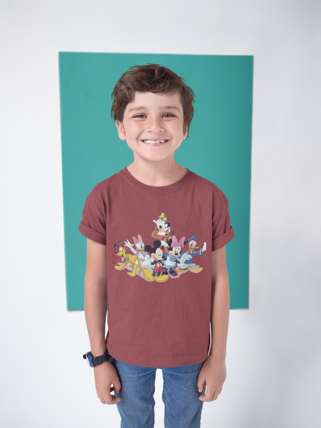 Cute Cartoon Half Sleeves T-Shirt for Boy-KidsFashionVilla