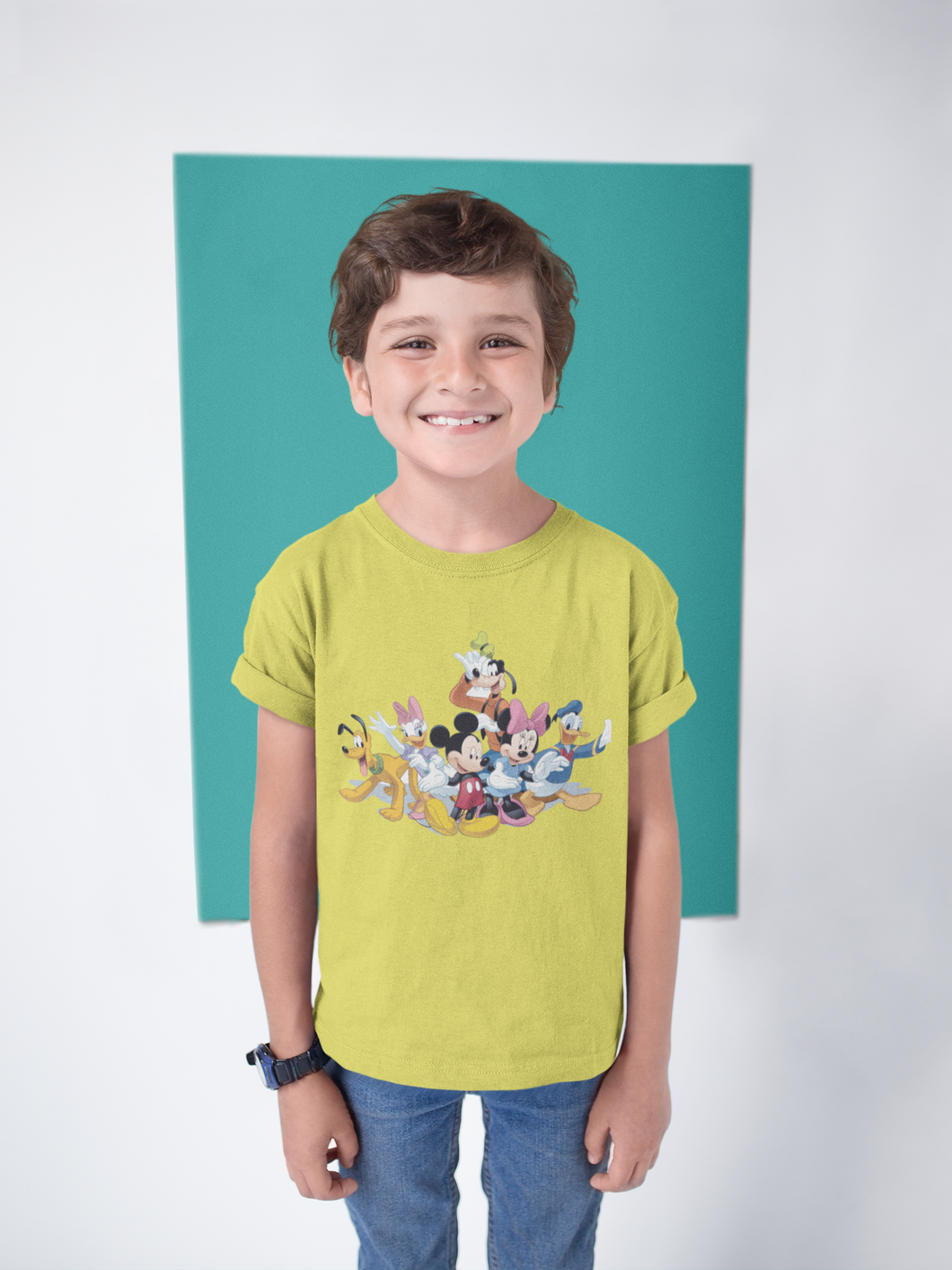 Cute Cartoon Half Sleeves T-Shirt for Boy-KidsFashionVilla
