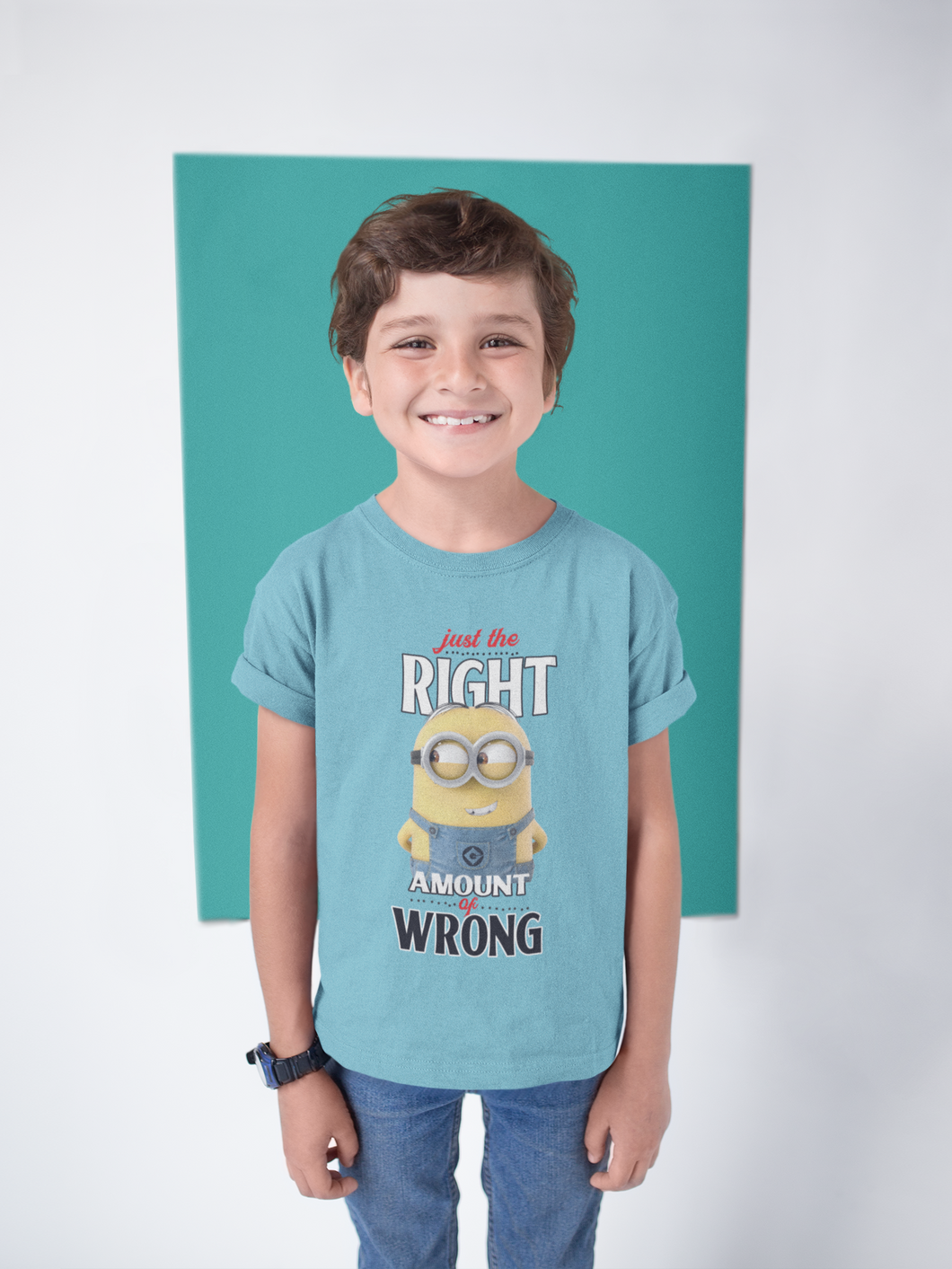 Cartoon Quotes Half Sleeves T-Shirt for Boy-KidsFashionVilla