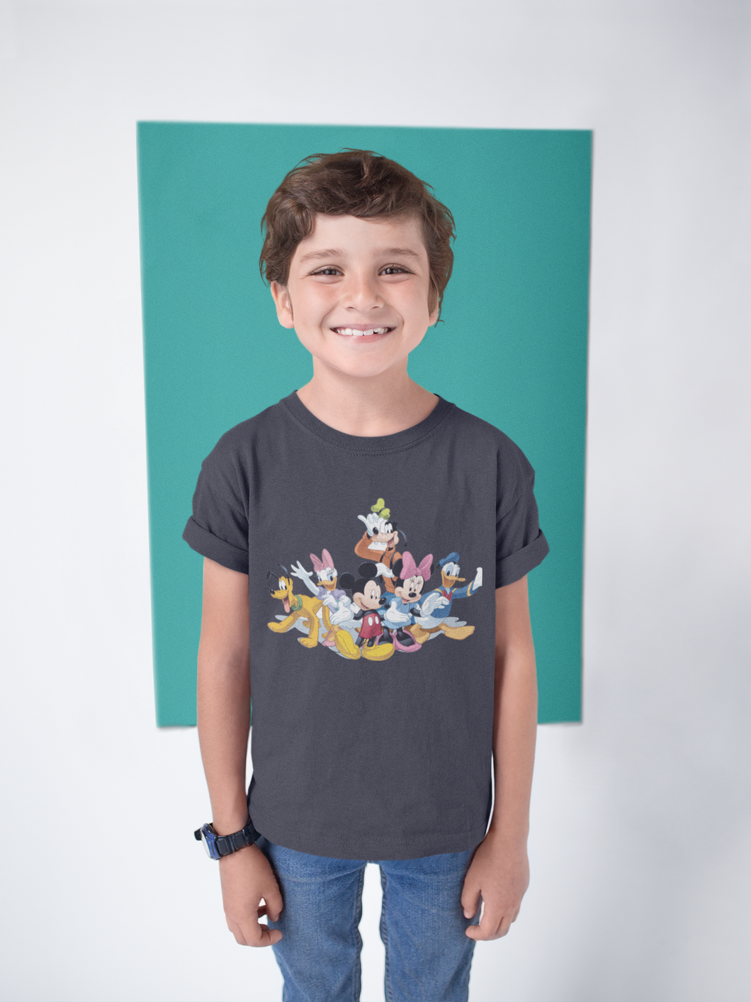 Cute Cartoon Half Sleeves T-Shirt for Boy-KidsFashionVilla