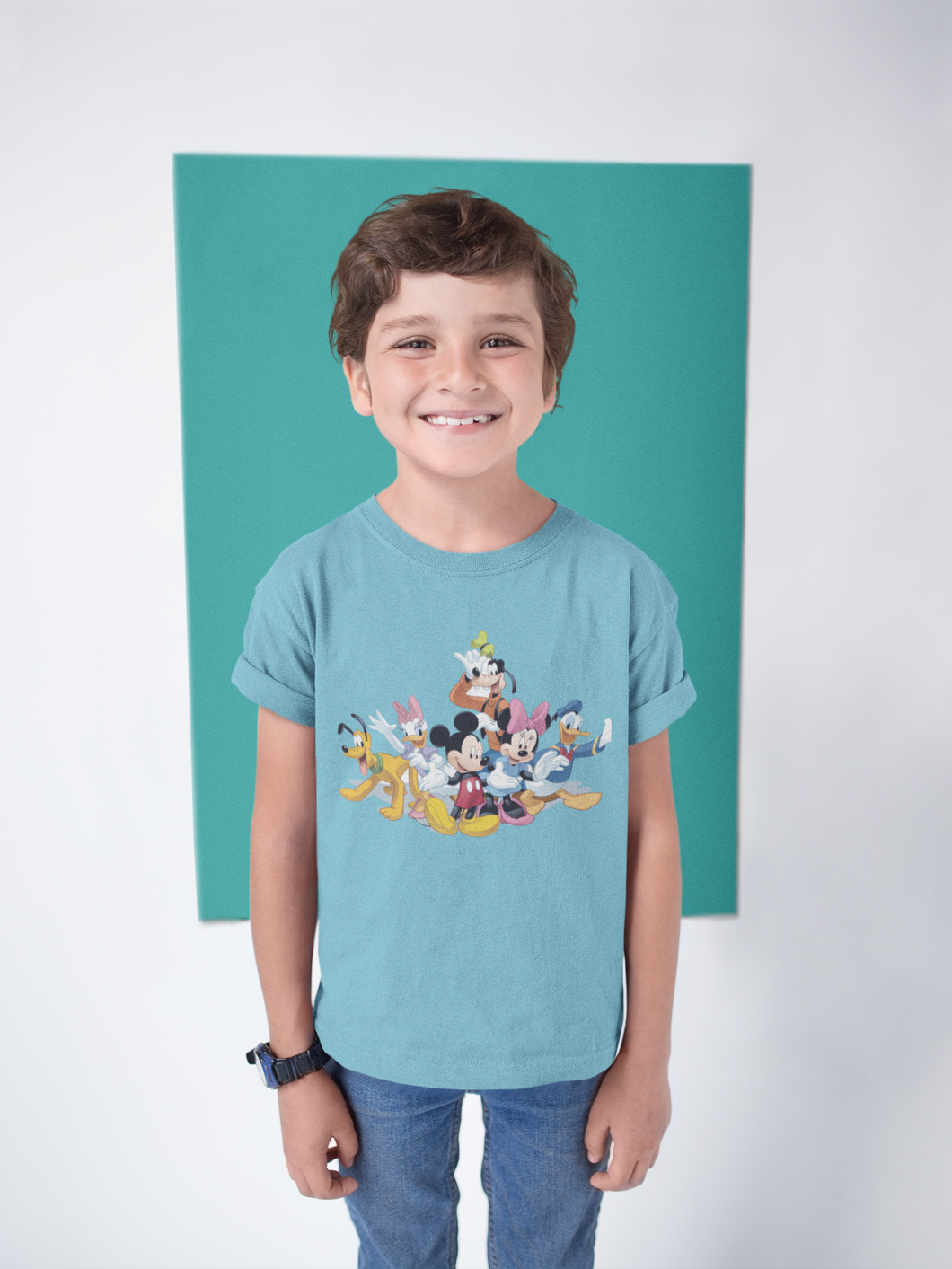 Cute Cartoon Half Sleeves T-Shirt for Boy-KidsFashionVilla
