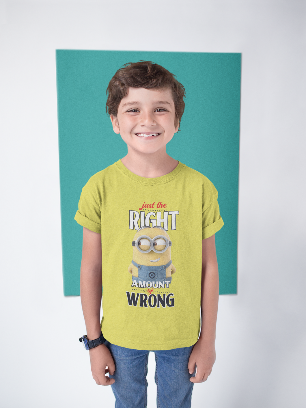 Cartoon Quotes Half Sleeves T-Shirt for Boy-KidsFashionVilla