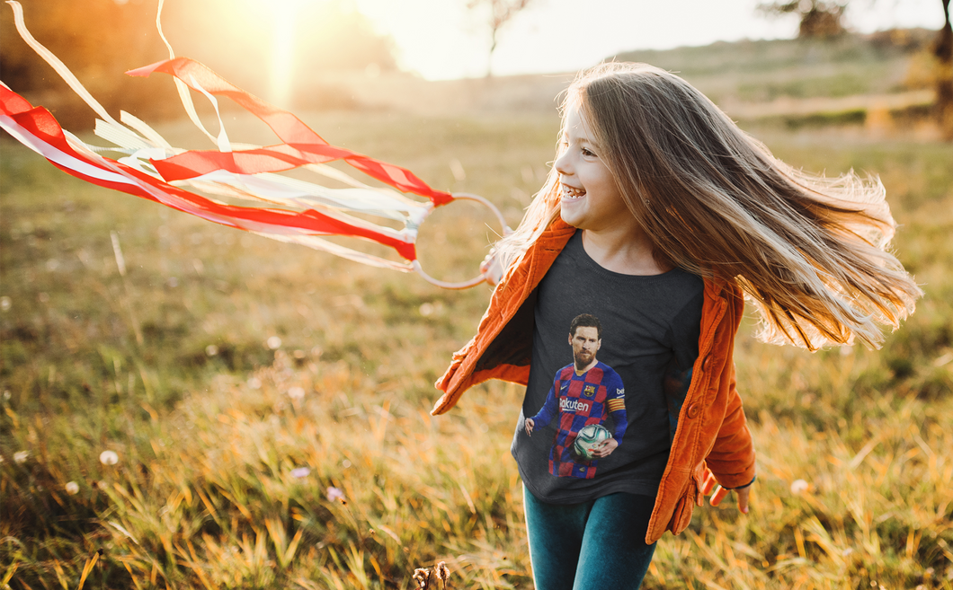 Messi Half Sleeves T-Shirt For Girls -KidsFashionVilla
