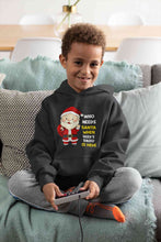 Load image into Gallery viewer, Customized Name Santa Dadu Is Here Christmas Boy Hoodies-KidsFashionVilla
