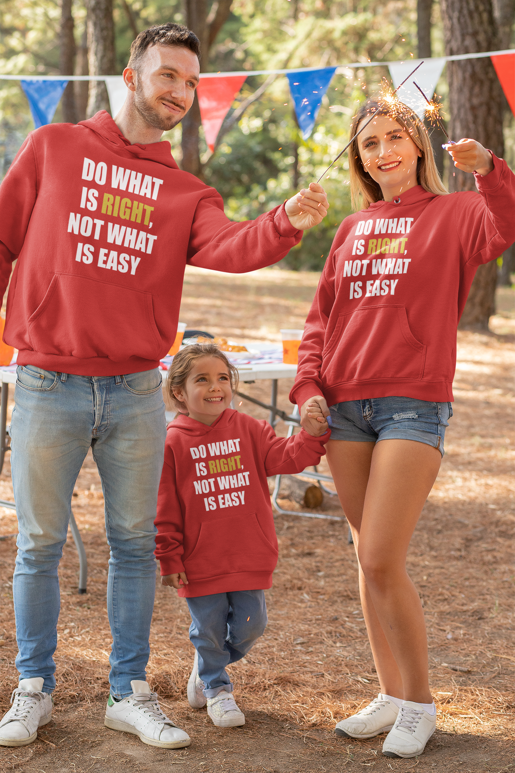 Do What Is Right Not What Is Easy Matching Family Hoodies-KidsFashionVilla