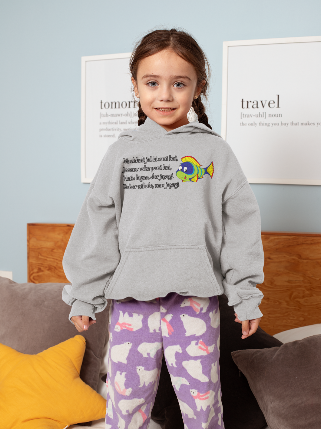 Machhali Jal Ki Rani Hai Poem Girl Hoodies-KidsFashionVilla