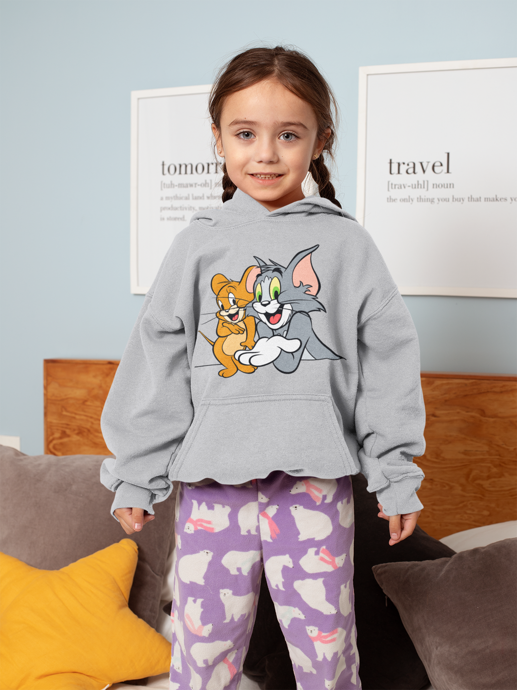 Cute Cartoon Girl Hoodies-KidsFashionVilla