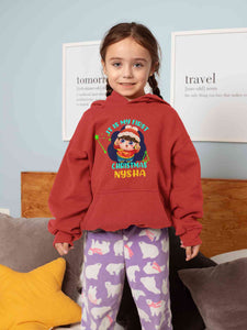 Customized Name It Is My First Christmas Girl Hoodies-KidsFashionVilla
