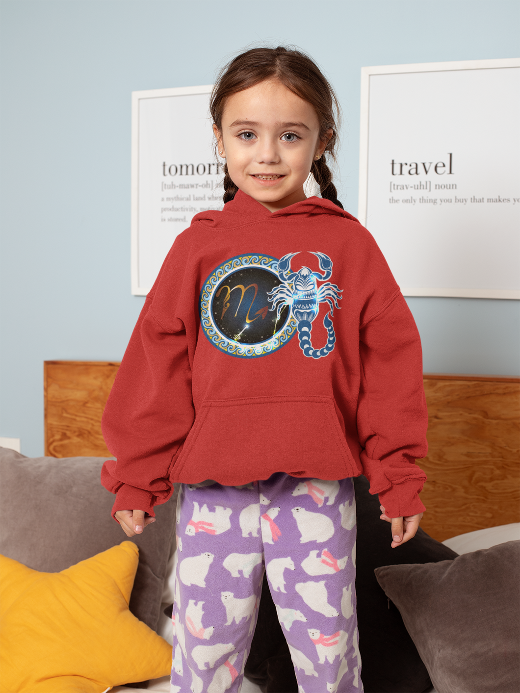 Scorpio Zodiac Sign Girl Hoodies-KidsFashionVilla