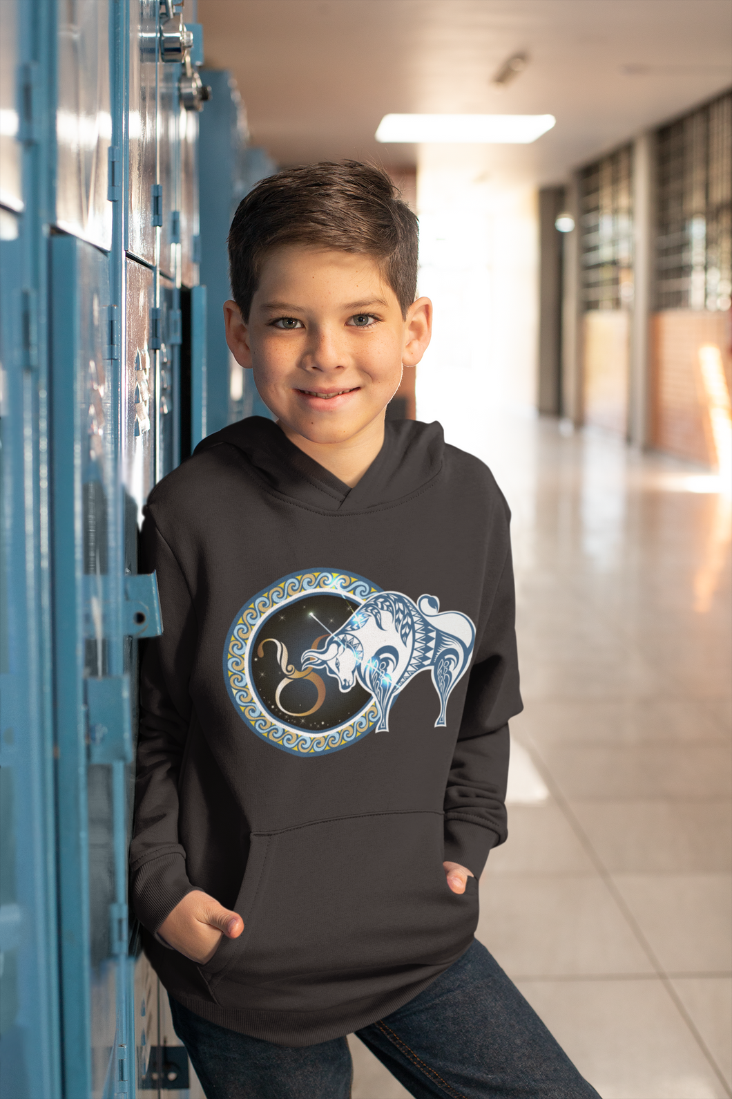 Taurus Zodiac Sign Boy Hoodies-KidsFashionVilla
