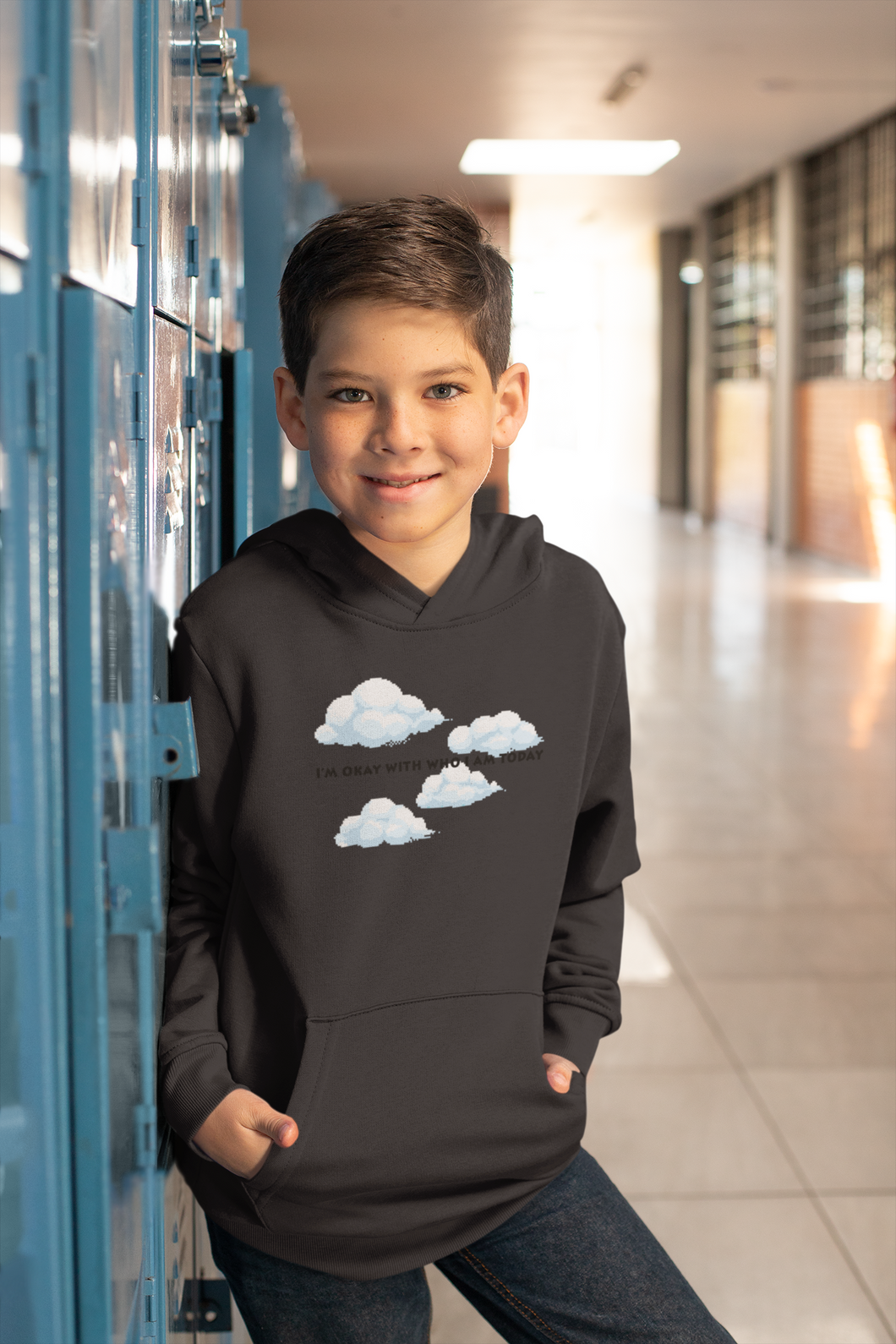 Its Okay Who I Am Today Minimal Boy Hoodies-KidsFashionVilla