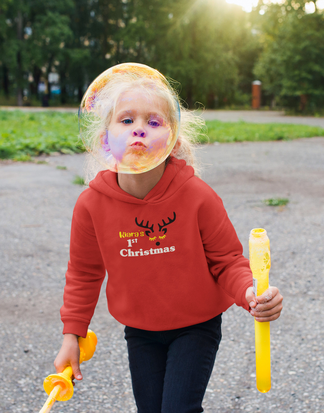 Customized Name Christmas Girl Hoodies-KidsFashionVilla