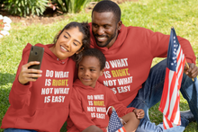 Load image into Gallery viewer, Do What Is Right Not What Is Easy Matching Family Hoodies-KidsFashionVilla
