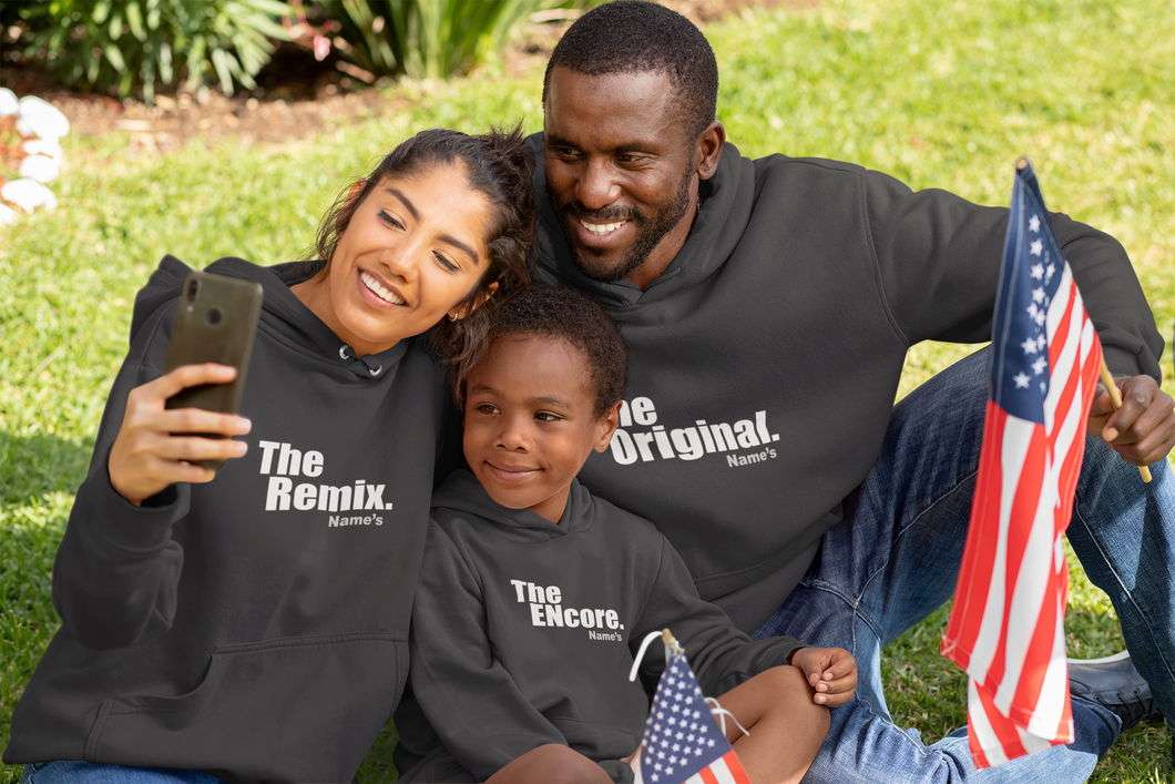 Original Remix And The Encore Customizable Matching Family Hoodies-KidsFashionVilla