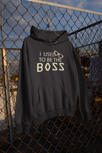 Load image into Gallery viewer, I Am The Boss Mother And Son Black Matching Hoodies- KidsFashionVilla

