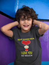 Load image into Gallery viewer, Custom Name I love My Bua So Much Half Sleeves T-Shirt for Boy-KidsFashionVilla
