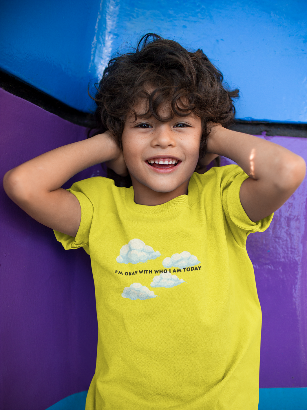 Its Okay Who I Am Today Minimals Half Sleeves T-Shirt for Boy-KidsFashionVilla