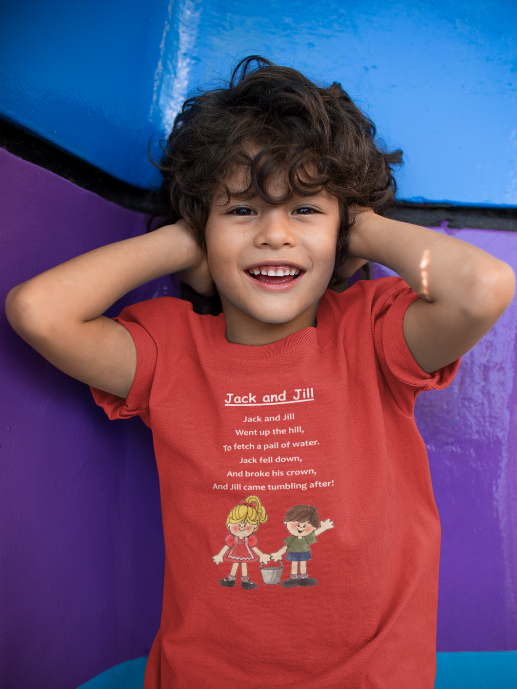 Jack And Jill Poem Half Sleeves T-Shirt for Boy-KidsFashionVilla