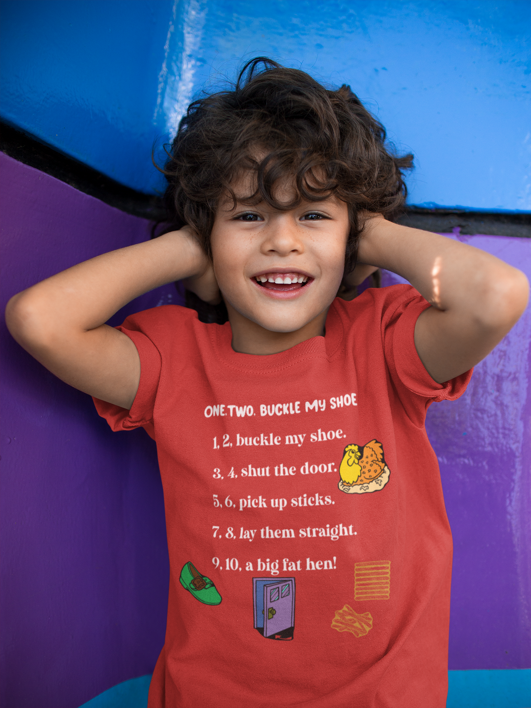 One Two Poem Half Sleeves T-Shirt for Boy-KidsFashionVilla