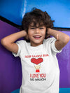Custom Name I love My Bua So Much Half Sleeves T-Shirt for Boy-KidsFashionVilla