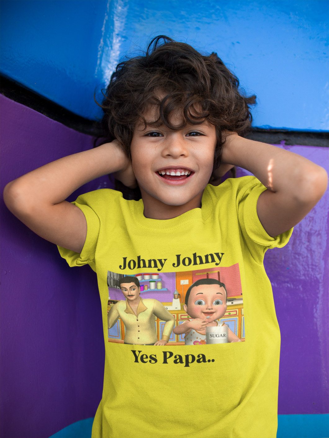 Johny Johny Yes Papa Poem Half Sleeves T-Shirt for Boy-KidsFashionVilla