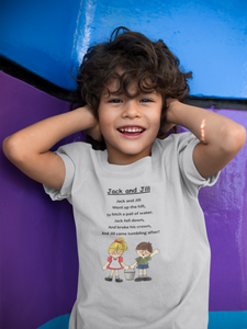 Jack And Jill Poem Half Sleeves T-Shirt for Boy-KidsFashionVilla