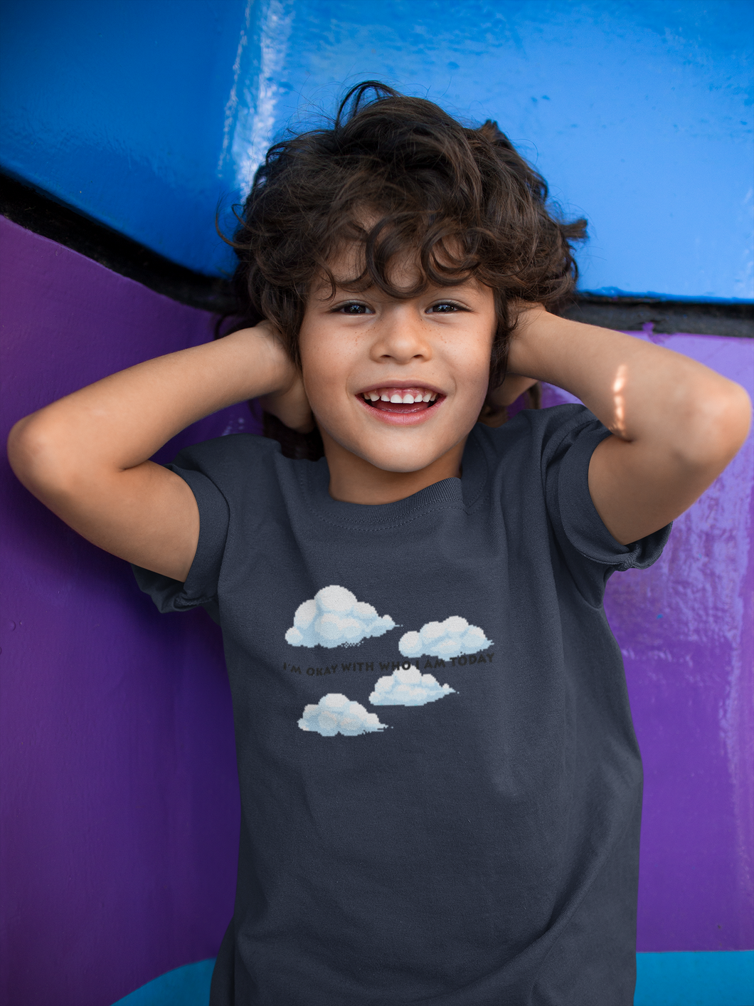 Its Okay Who I Am Today Minimals Half Sleeves T-Shirt for Boy-KidsFashionVilla