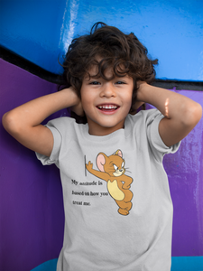 Attitude Shows Cute Jerry Half Sleeves T-Shirt for Boy-KidsFashionVilla