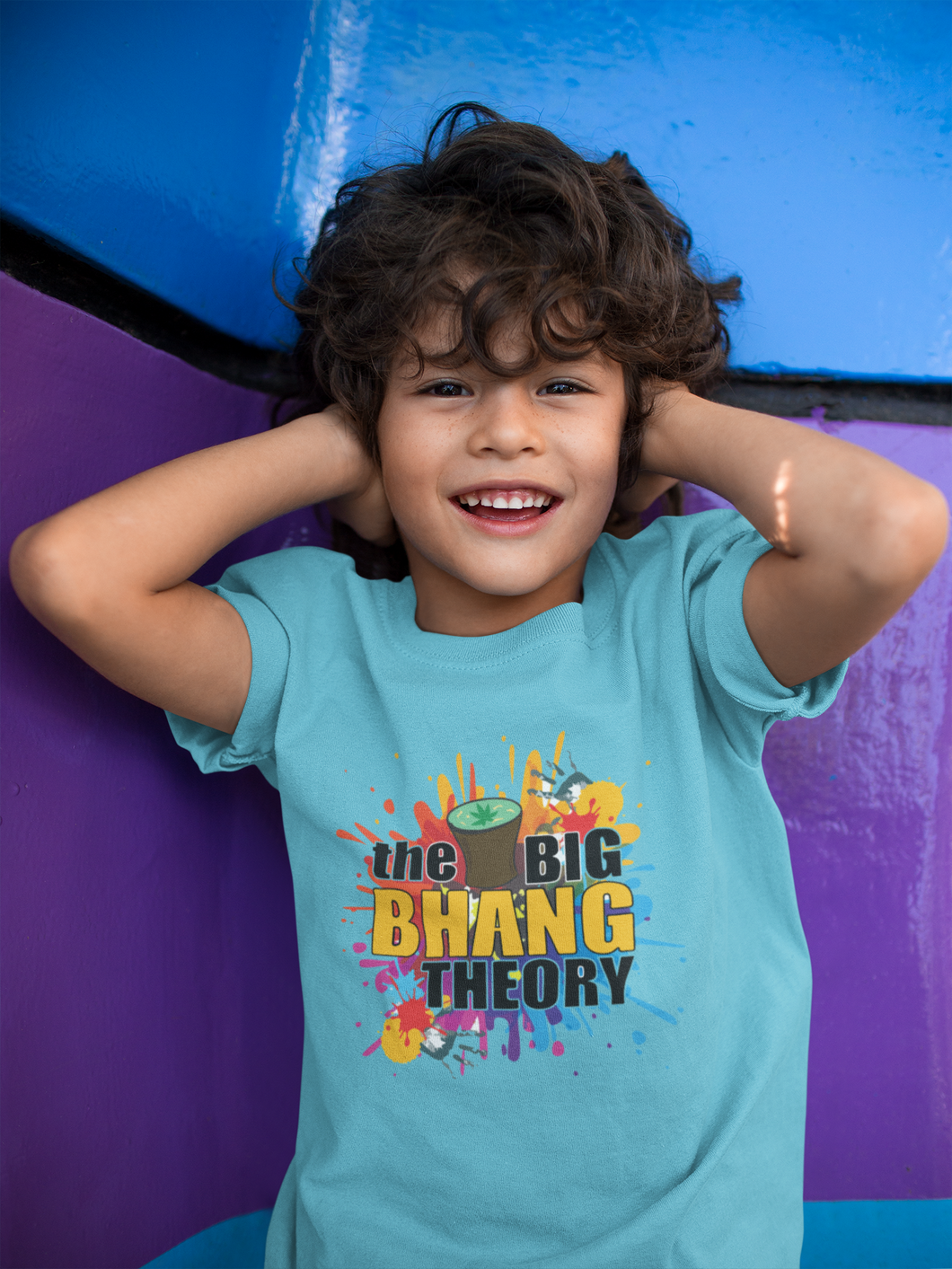 The Big Bhang Theory Holi Half Sleeves T-Shirt for Boy-KidsFashionVilla