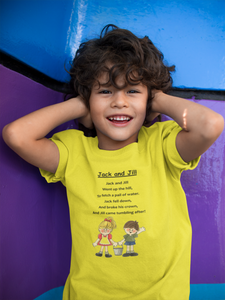 Jack And Jill Poem Half Sleeves T-Shirt for Boy-KidsFashionVilla