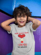 Load image into Gallery viewer, Custom Name I love My Bua So Much Half Sleeves T-Shirt for Boy-KidsFashionVilla
