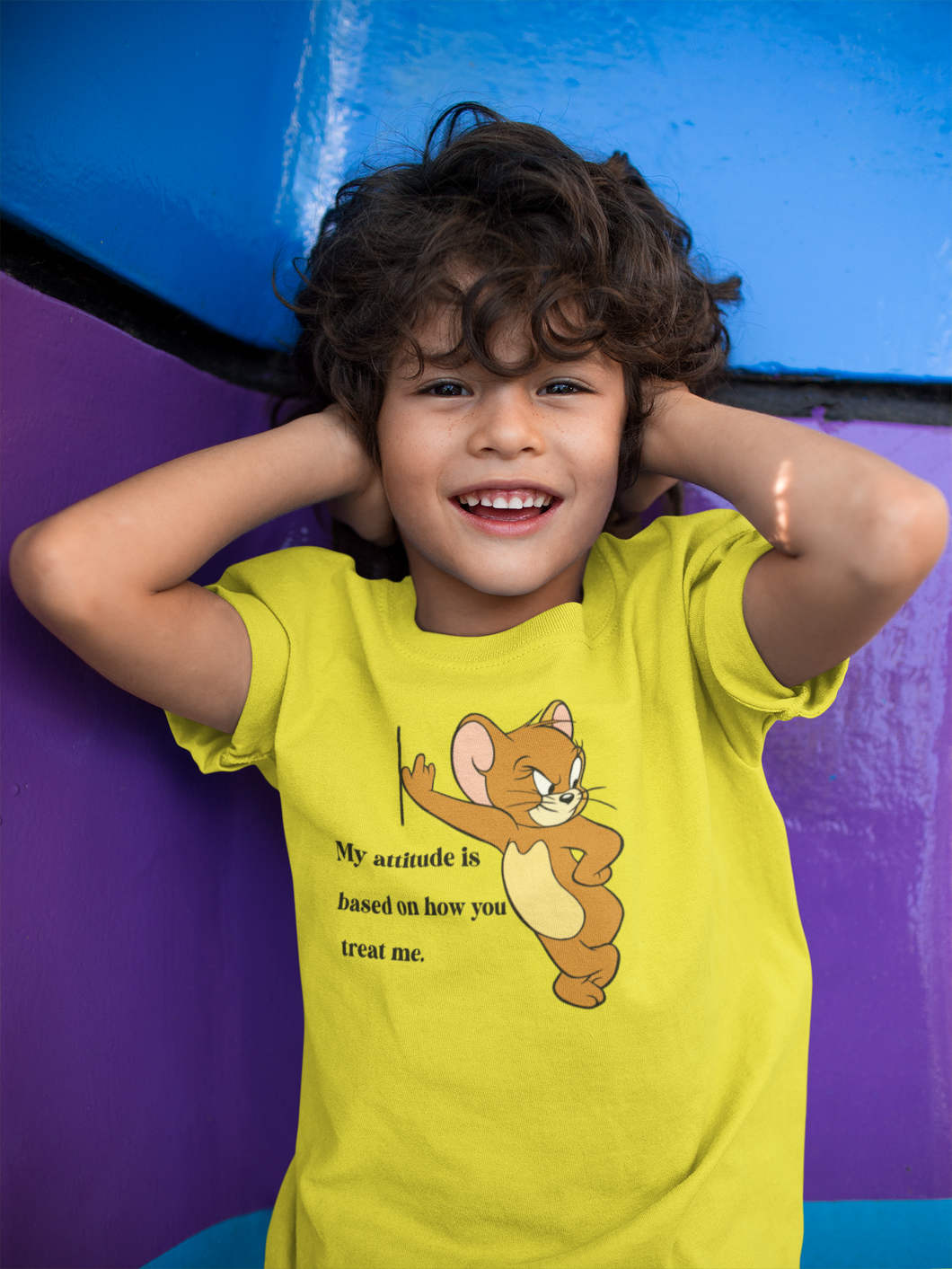 Attitude Shows Cute Jerry Half Sleeves T-Shirt for Boy-KidsFashionVilla