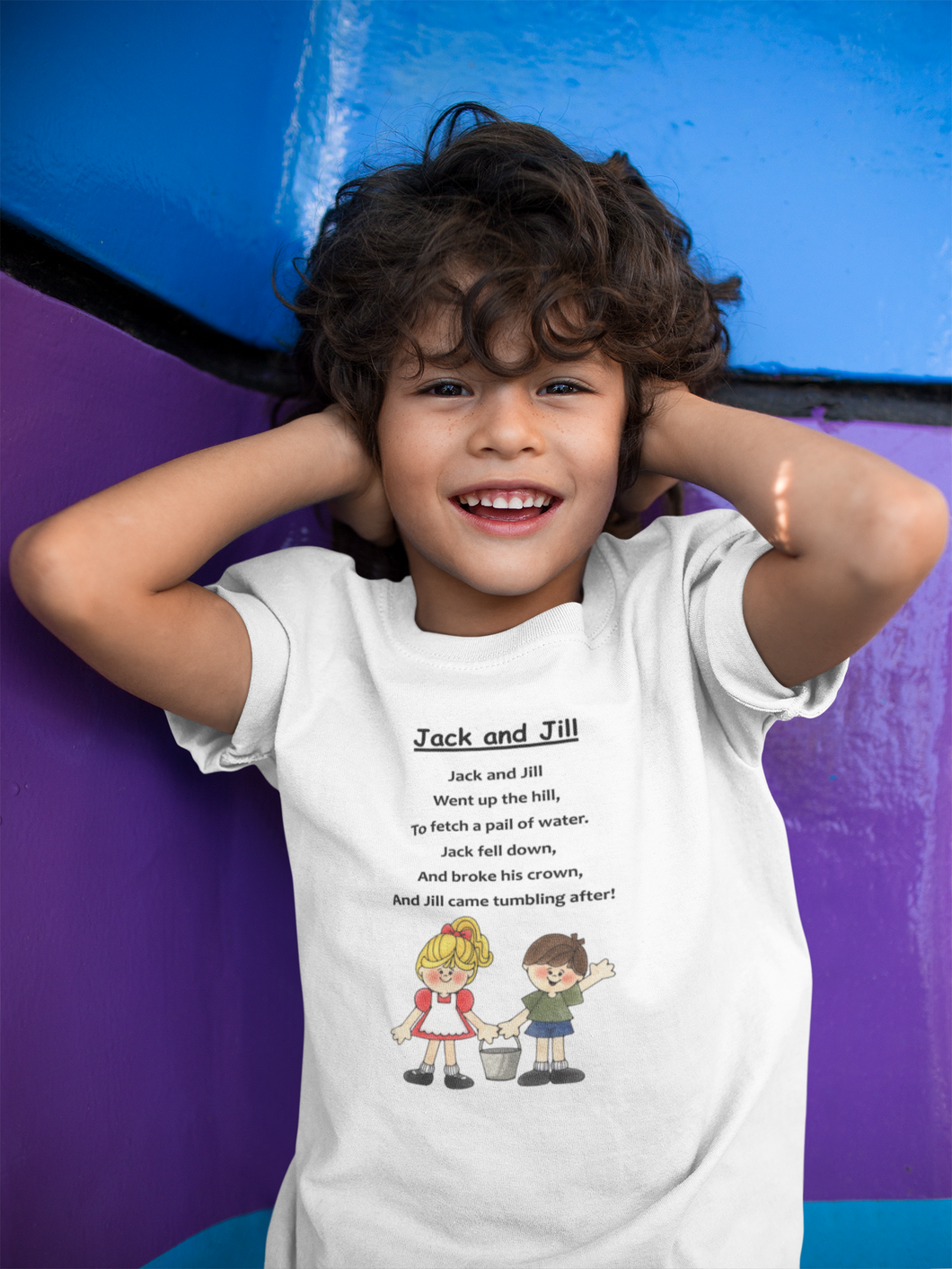 Jack And Jill Poem Half Sleeves T-Shirt for Boy-KidsFashionVilla