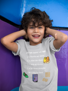 One Two Poem Half Sleeves T-Shirt for Boy-KidsFashionVilla