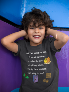 One Two Poem Half Sleeves T-Shirt for Boy-KidsFashionVilla