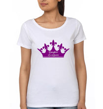 Load image into Gallery viewer, Mother of a Princess Daughter of a Queen Mother and Daughter Matching T-Shirt- KidsFashionVilla
