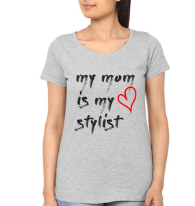 My Kid Is My Inspiration My Mom Is My Stylist Mother and Daughter Matching T-Shirt- KidsFashionVilla