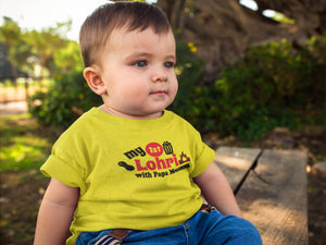 First Lohri With Papa Mumma Half Sleeves T-Shirt for Boy-KidsFashionVilla