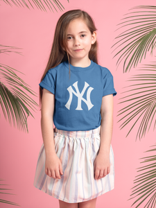 New York Yankees Half Sleeves T-Shirt For Girls -KidsFashionVilla