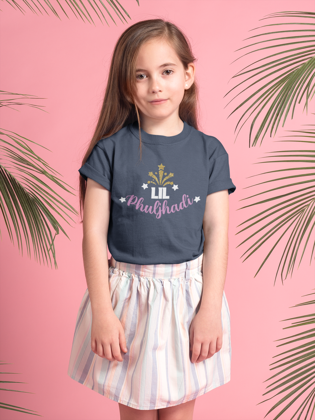 Lil Phuljhadi Half Sleeves T-Shirt For Girls -KidsFashionVilla