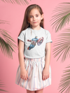 Superhero Half Sleeves T-Shirt For Girls -KidsFashionVilla