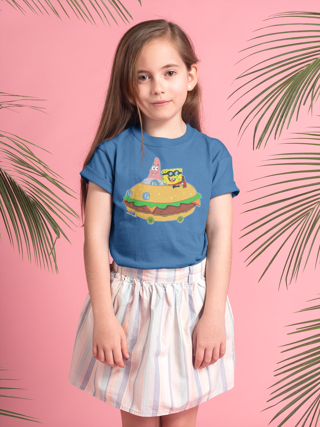 Cute Cartoon Half Sleeves T-Shirt For Girls -KidsFashionVilla