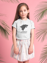 Load image into Gallery viewer, The North Remembers Web Series Half Sleeves T-Shirt For Girls -KidsFashionVilla
