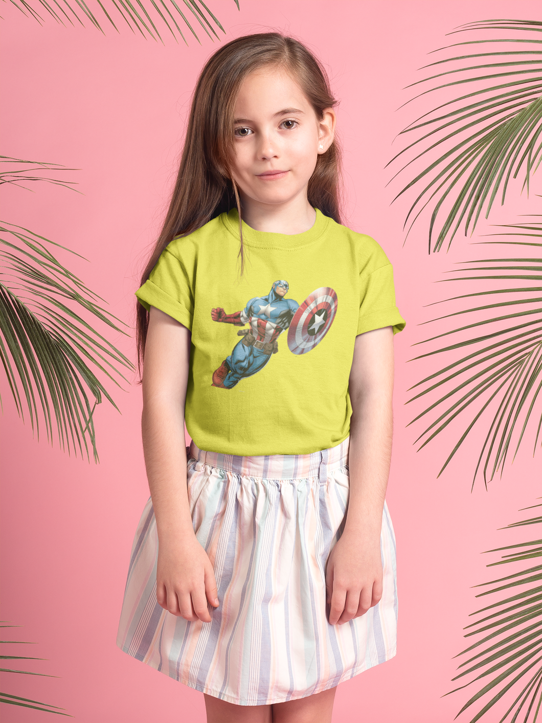 Superhero Half Sleeves T-Shirt For Girls -KidsFashionVilla