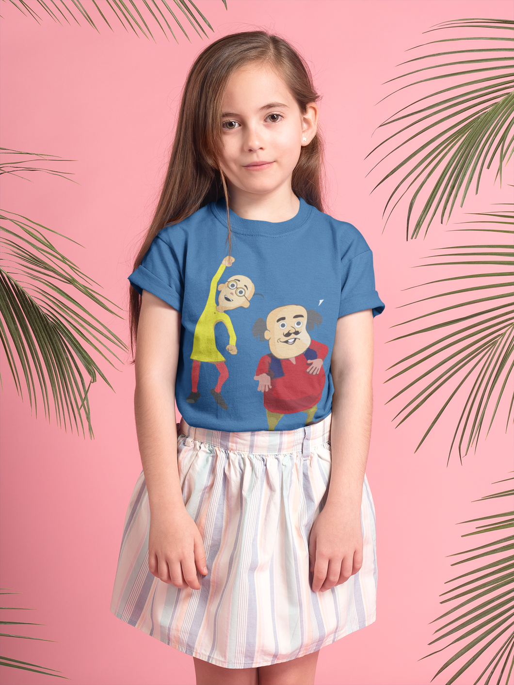 Cute Cartoon Half Sleeves T-Shirt For Girls -KidsFashionVilla
