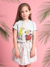 Cute Cartoon Half Sleeves T-Shirt For Girls -KidsFashionVilla